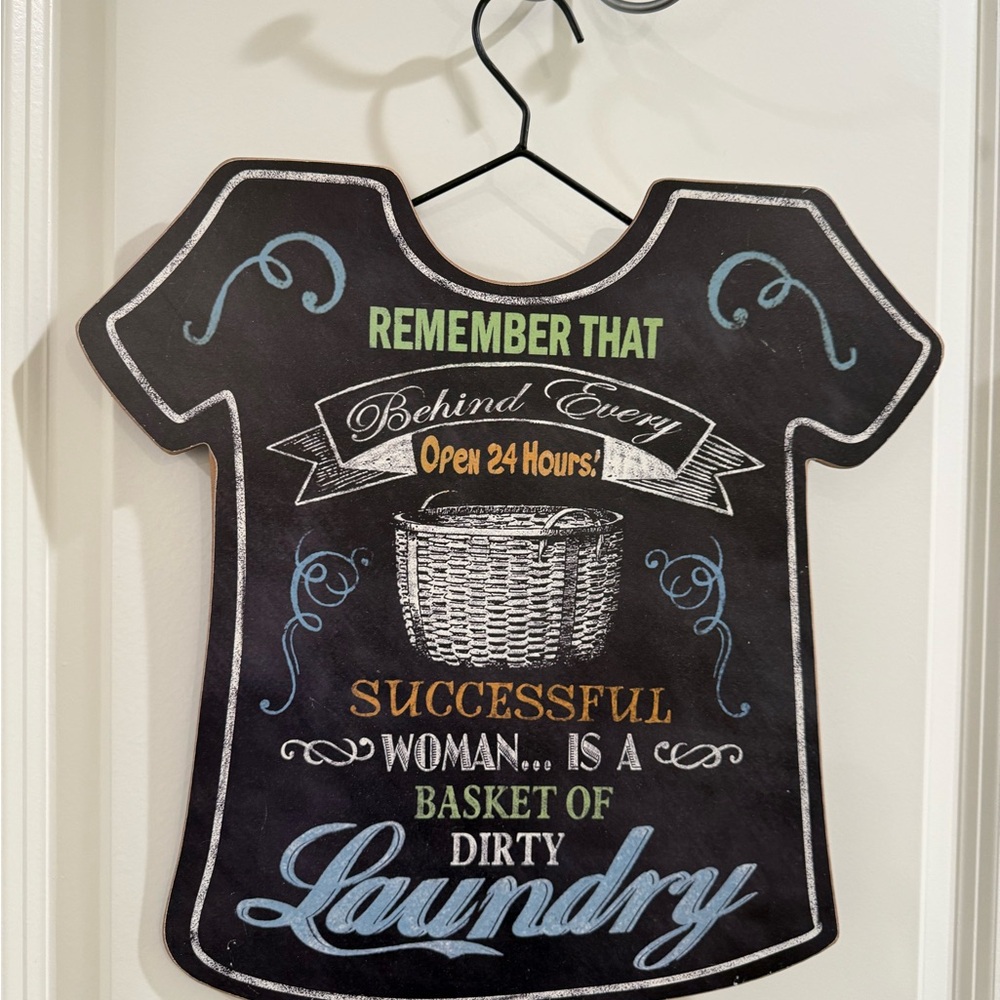 Chalkboard Style Laundry Sign Hanger